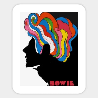 Bowie Portrait/Milton Glaser Tribute Sticker